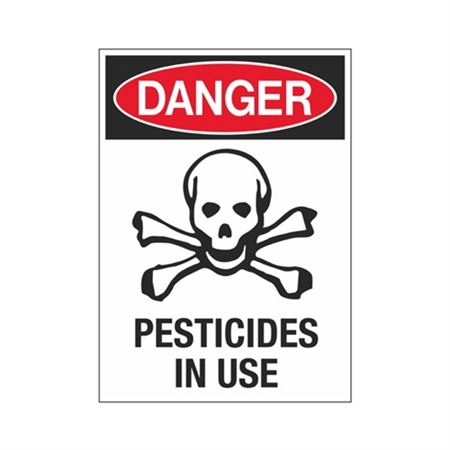 Danger Pesticides In Use Graphic 10" x 14" Sign